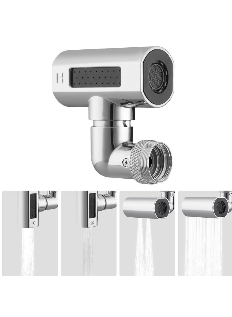 Excefore 4 in 1 Waterfall Kitchen Faucet, 360° Rotation Faucet Extender for Kitchen Sink, Splash-Proof Kitchen Faucet Head Replacement, High Arc Sink Faucet Suitable for Washing Fruit Vegetable - Image 1
