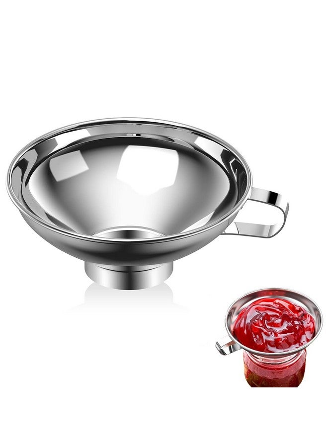 Jubobu Kitchen Funnel With Handle - 304 Stainless Steel for Oil Dispenser, Multipurpose Use  - Image 1