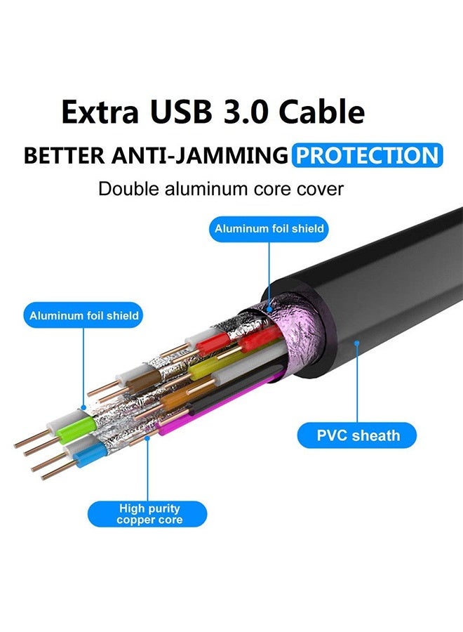 Tersely 2.5-Inch SATA to USB 3.0 Tool-Free External Hard Drive Enclosure Adapter Case, Transparent LED Indicator 7mm/9.5mm SATA I/II/III/SSD/HDD Data Transfer PC/Laptop [Support UASP][Auto Sleep] - Image 3