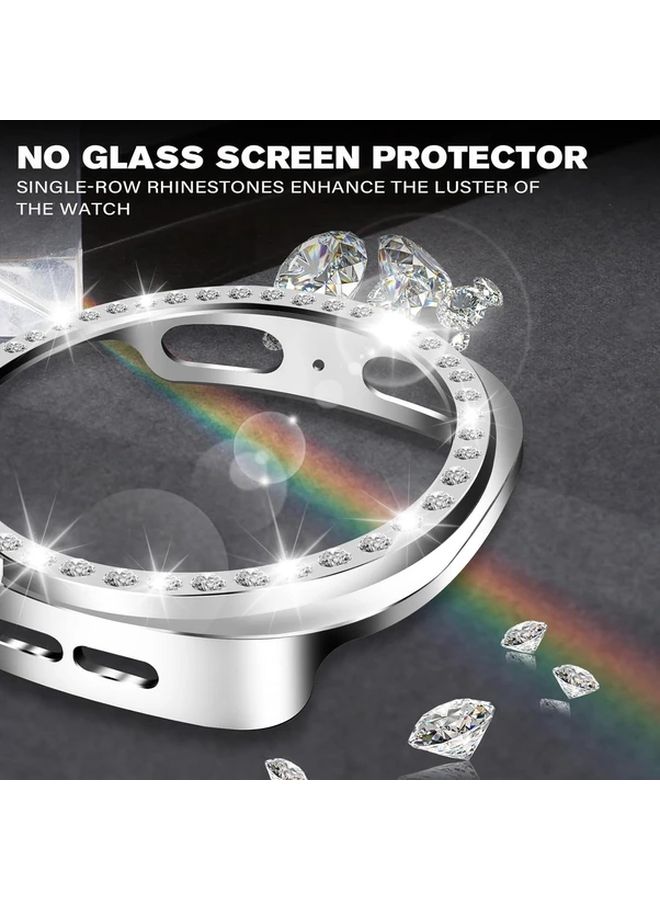 Black Single Diamond Hollow Shell Protective Case For Samsung Galaxy Watch 8 40mm - Image 5