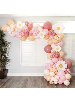 Zeemey 119-pcs Chrysanthemum Pink White Latex Decorative Balloon Arch Garland Set - Perfect for Graduation Baby Shower Wedding Birthday Bachelorette Party  - Image 4