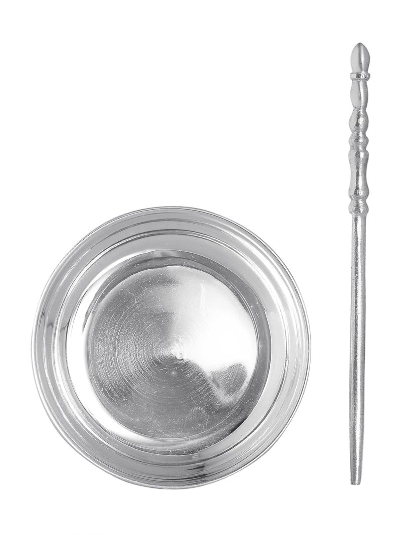 PRD CARATCAFE 925 Silver Stick Plate Combo for Tilak Forehead Chandan Kumkum Roli Tikka in Pooja Or Ghutti - Image 3