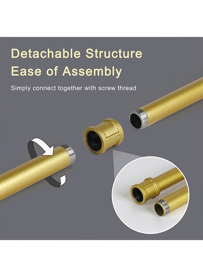 Industrial Pipe Clothes Rail Wall Mounted Cloths Hanging Rail Garment Rack 180cm Long Pipe Cloths Rack Detachable Wall Rail for Clothes - Image 5