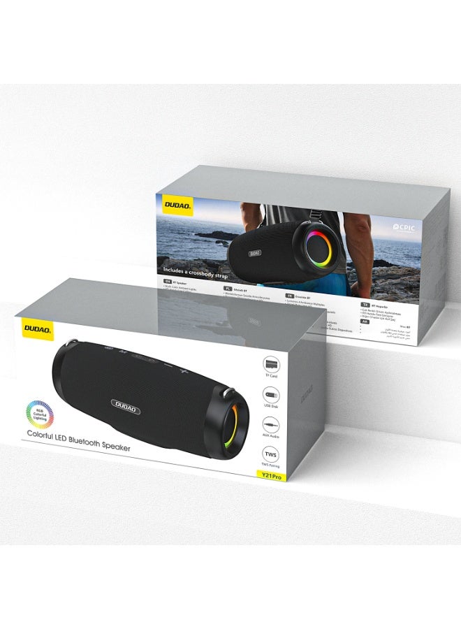 DUDAO Y21PRO-B COLOR LED BLUETOOTH SPEAKER -BLK - Image 5