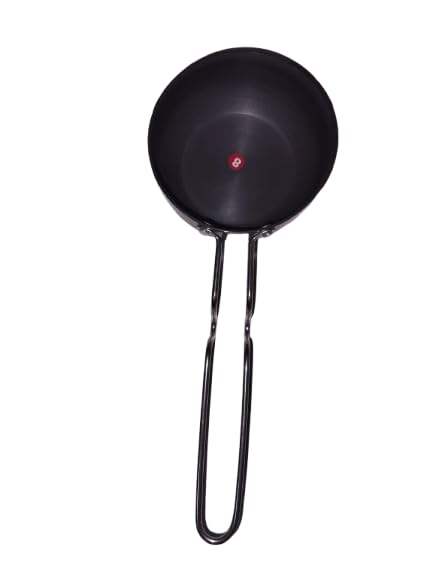 Non - Stick Tadka Pan with SS Handle | Flame Safe | Gas Stove Safe -1PC Black.  - Image 1
