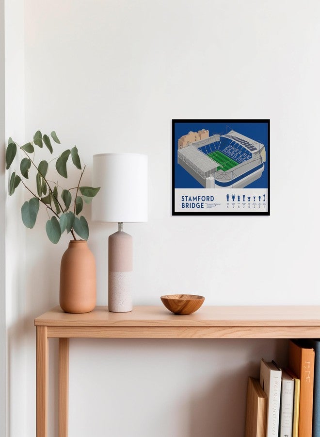 QUOTE - UNQUOTE ART Chelsea FC - Chelsea Poster - Stamford Bridge - 13x17 inches - Black Frame - Image 4