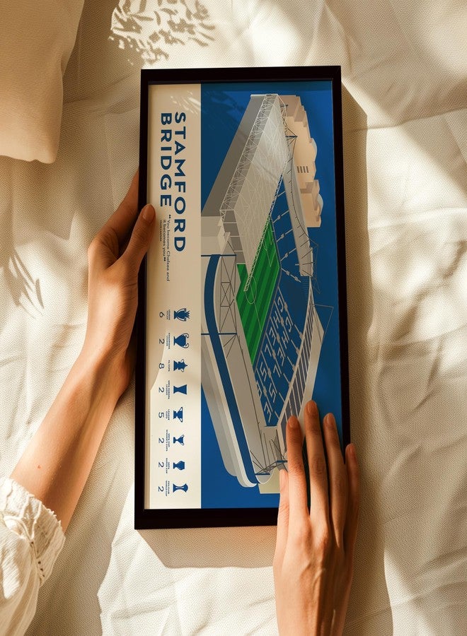 QUOTE - UNQUOTE ART Chelsea FC - Chelsea Poster - Stamford Bridge - 13x17 inches - Black Frame - Image 2