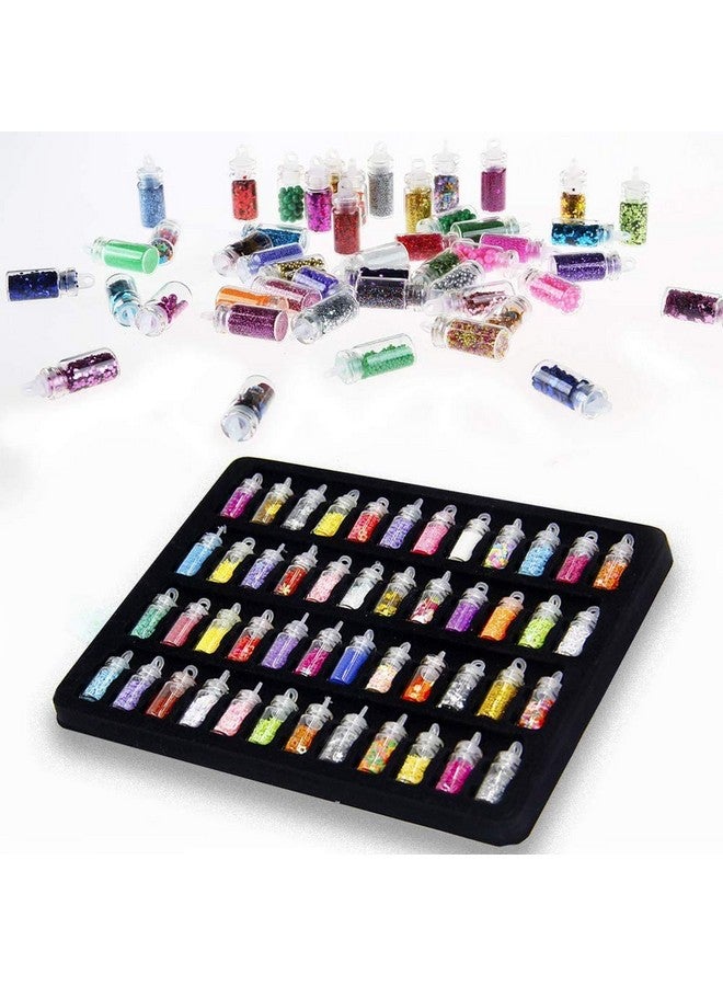 Belicia 48 Colors Holographic Chunky Glitter, Nail Glitter Body For Festive Makeup,Eyes,Hair, Body,Nail,Crafts - Image 1