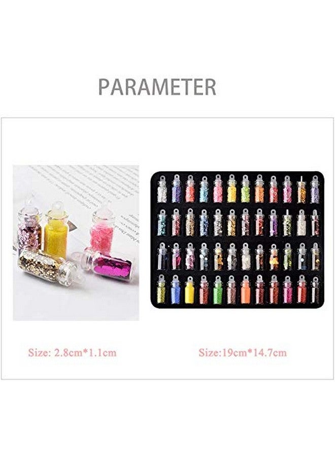 Belicia 48 Colors Holographic Chunky Glitter, Nail Glitter Body For Festive Makeup,Eyes,Hair, Body,Nail,Crafts - Image 2