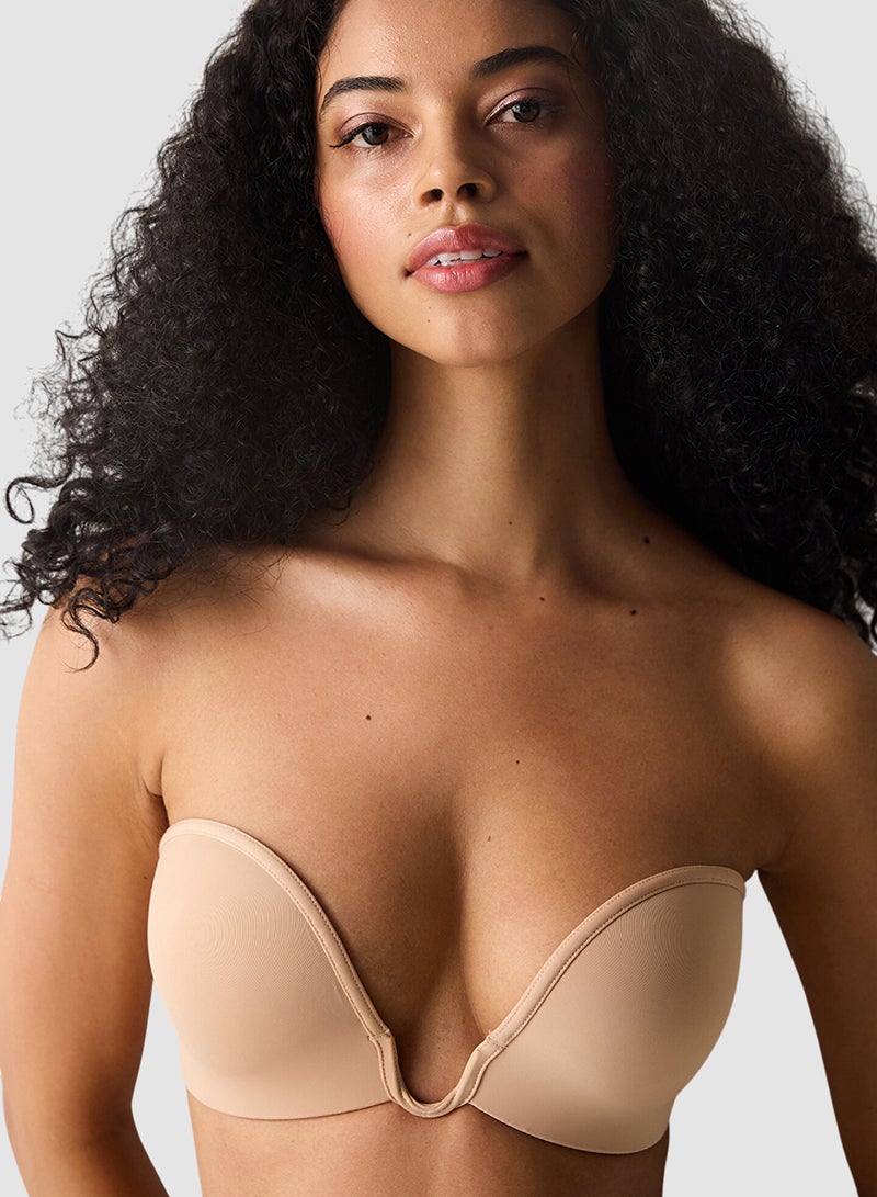 Penti Push Up Deep Decolette Nude Bra - Image 1