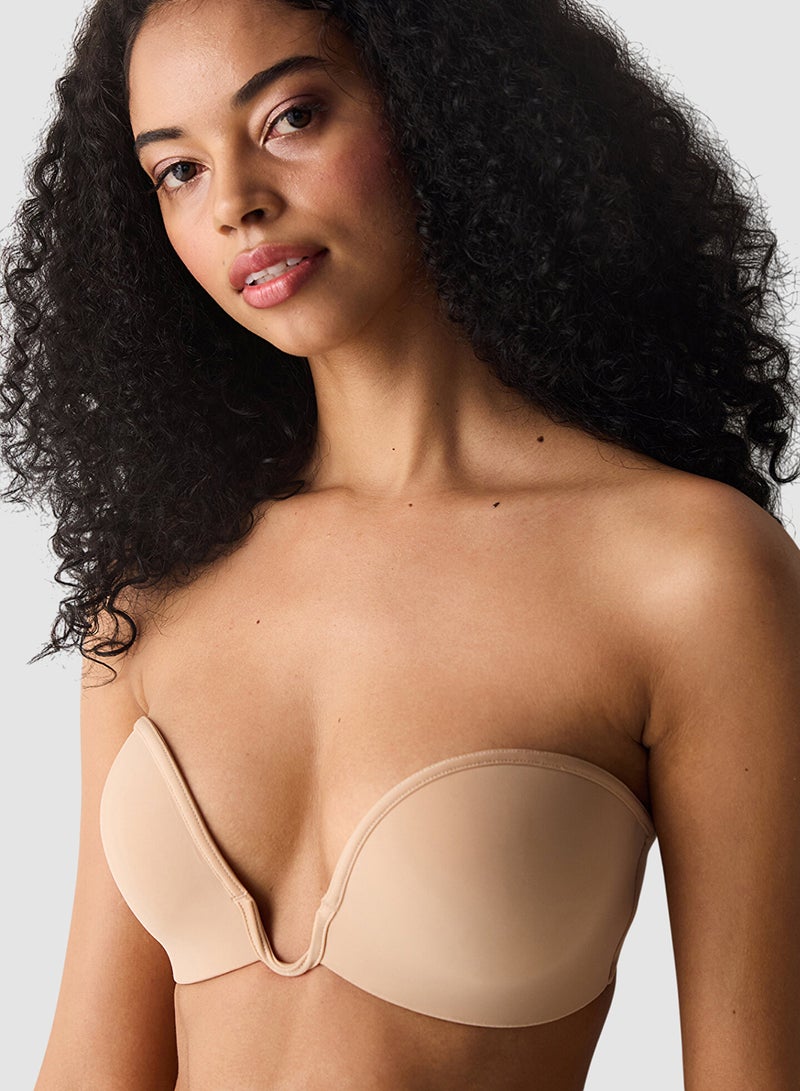 Penti Push Up Deep Decolette Nude Bra - Image 2