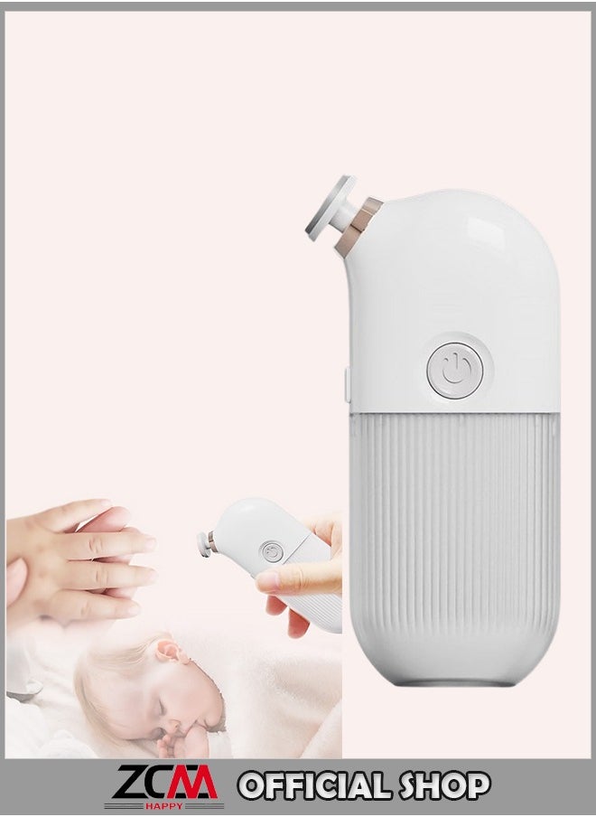 ZCM-HAPPY "Electric Nail Polisher and Multi-Function Nail Clippers Set with Rechargeable Battery – Safe Baby Electric Nail Grooming Tools – Complete Baby Manicure Set for Easy and Gentle Nail Care"  - Image 1