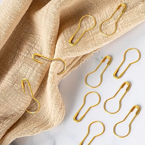 SBYURE 1000 Pieces 22mm/0.87 Inch Clothing Tag Pins Metal Gourd Safety Pins Bulb Pin Calabash Pin Bead Needle for DIY Craft Home Accessories,Golden - Image 5
