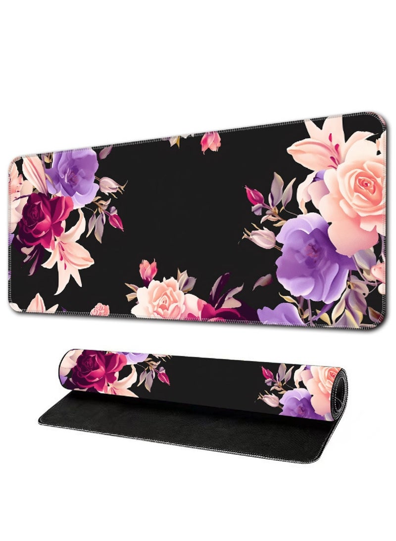 Large Mouse Pad For Desktop 900x400x3mm Extended Keyboard Pad Gaming Mouse Pad Non-slip Rubber Base Mouse Pad Desk Accessories Ladies Desk Storage Box - Image 1