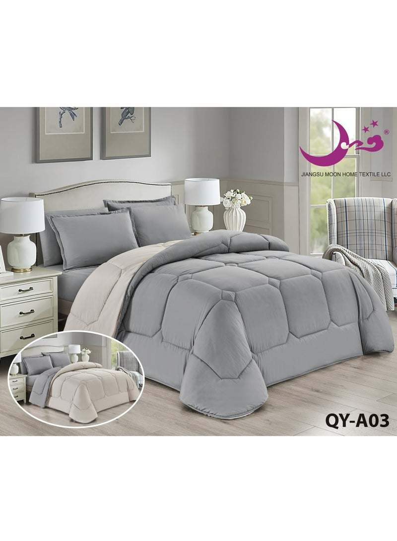 Moon Comforter Set Bedspread For One and A Half 4 Pieces Two Sides Medium Microfiber Filling170x220cm  - Image 1