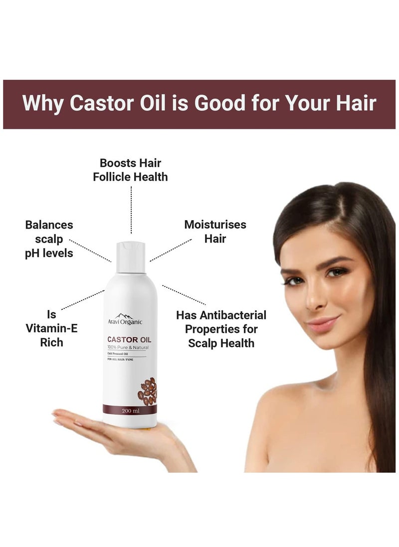 Aravi Organic - Aravi Organic Pure Rosemary Essential Oil 15ml And Pure Castor Oil 200ml Hair Growth Pack of 2 - Image 1