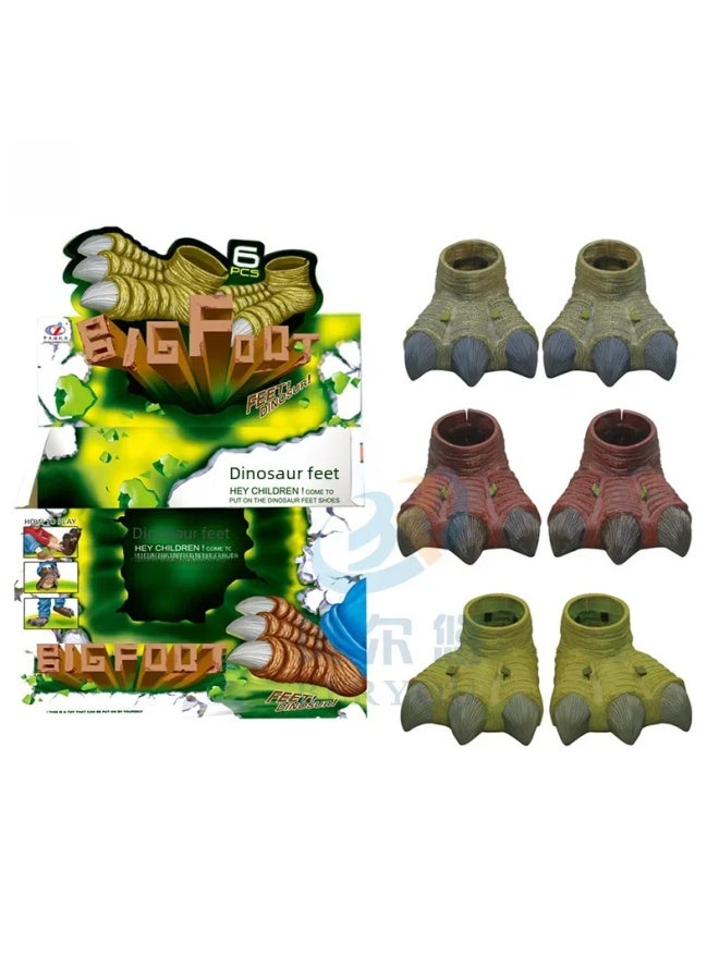 إسكدنيا لعبة الديناصور غطاء للقدم ديناصور غطاء للقدم غطاء الحذاء غطاء مطاطي لل الدعائم المماطلة ألعاب تعليمية-اللون: كم القدم 1 - Image 2