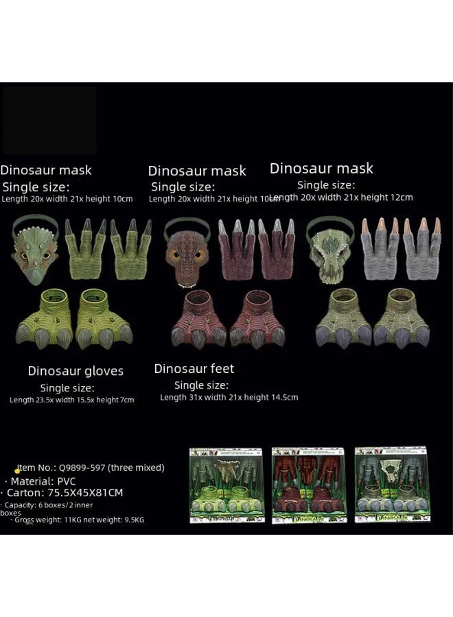 إسكدنيا لعبة الديناصور غطاء للقدم ديناصور غطاء للقدم غطاء الحذاء غطاء مطاطي لل الدعائم المماطلة ألعاب تعليمية-اللون: كم القدم 1 - Image 3