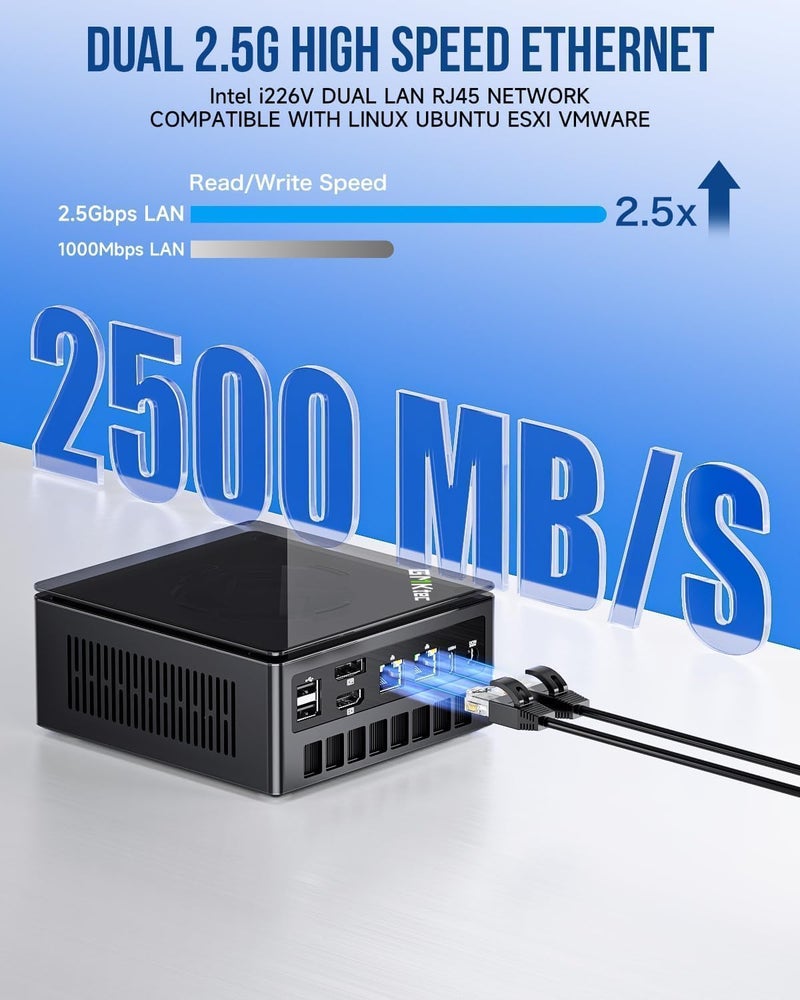 GMKtec Gaming Mini PC K8 Plus AMD Ryzen 7 8845HS(8C/16T, up to 5.1GHz) 32GB DDR5 RAM 1TB SSD, Desktop Computer Dual NIC 2.5G, HDMI 2.1, USB4 - Image 5