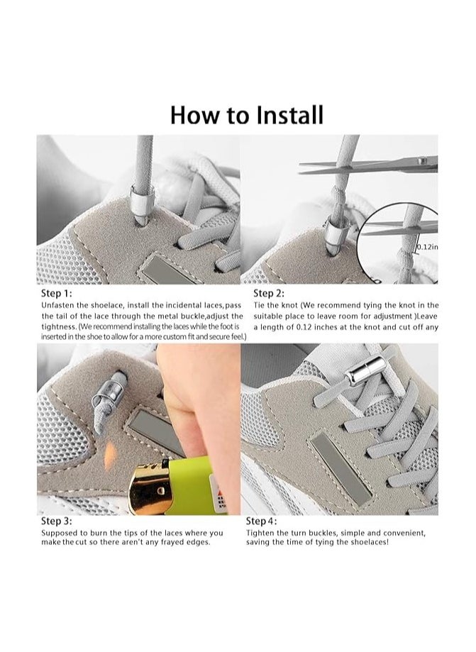 Generic - Elastic Shoe Laces for Kids and Adults Sneakers,Elastic No Tie Shoelaces - Image 1