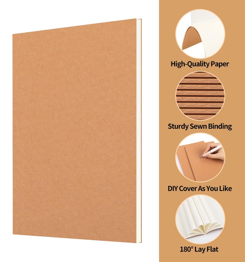 ALKALO 100 Pack A5 Ruled Lined Kraft Notebooks Bulk, Journaling Notebooks, Soft Cover Composition Notebook, 8.3x5.5 Inches 60 Pages Travel Journal Notebooks Set for Work, School, Student, Kids, Writing - Image 2