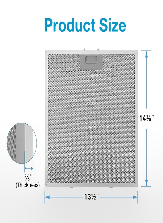 akrishely WA0575 Range Hood Filter 14-3/8" x 13-1/2" Compatible with Vissani 30-inch Pyramid or Wall Mount Range Hood, 5-Layer Aluminum Mesh Vent Filter （2 Pack） - Image 2