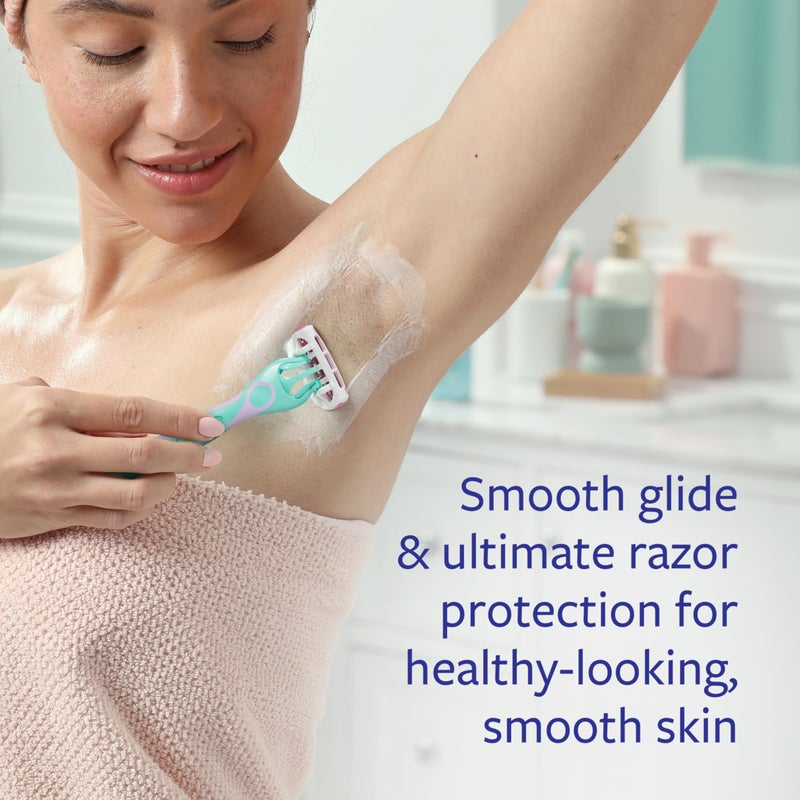 Skintimate Skin Therapy Sensitive Skin Moisturizing Shave Gel for Women with Vitamin E, Aloe and Olive Butter, 7 oz - 3 Pack - Image 3