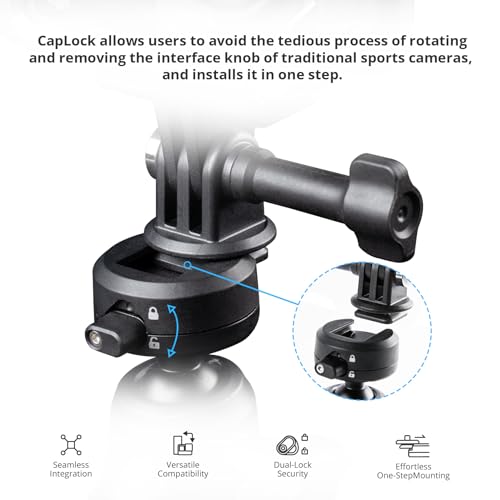 PGYTECH CapLock Extension Pole Mini Tripod for OSMO Action 5 Pro/4/3, for OSMO Pocket 3/2, Selfie Stick Rod for Gopro Hero 13/12/11/10, for Insta360 Ace Pro 2/One RS/R/X3, XiaoYi, Feiyu Action Camera - Image 2
