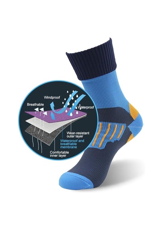 Captaintech Slim Waterproof Socks for Men and Women - Unisex Hiking, Trail Running, Kayaking, and Outdoor Activities - Thin Moisture-Wicking Crew Socks for Golf, Cycling, Trekking, and Skiing.  - Image 2
