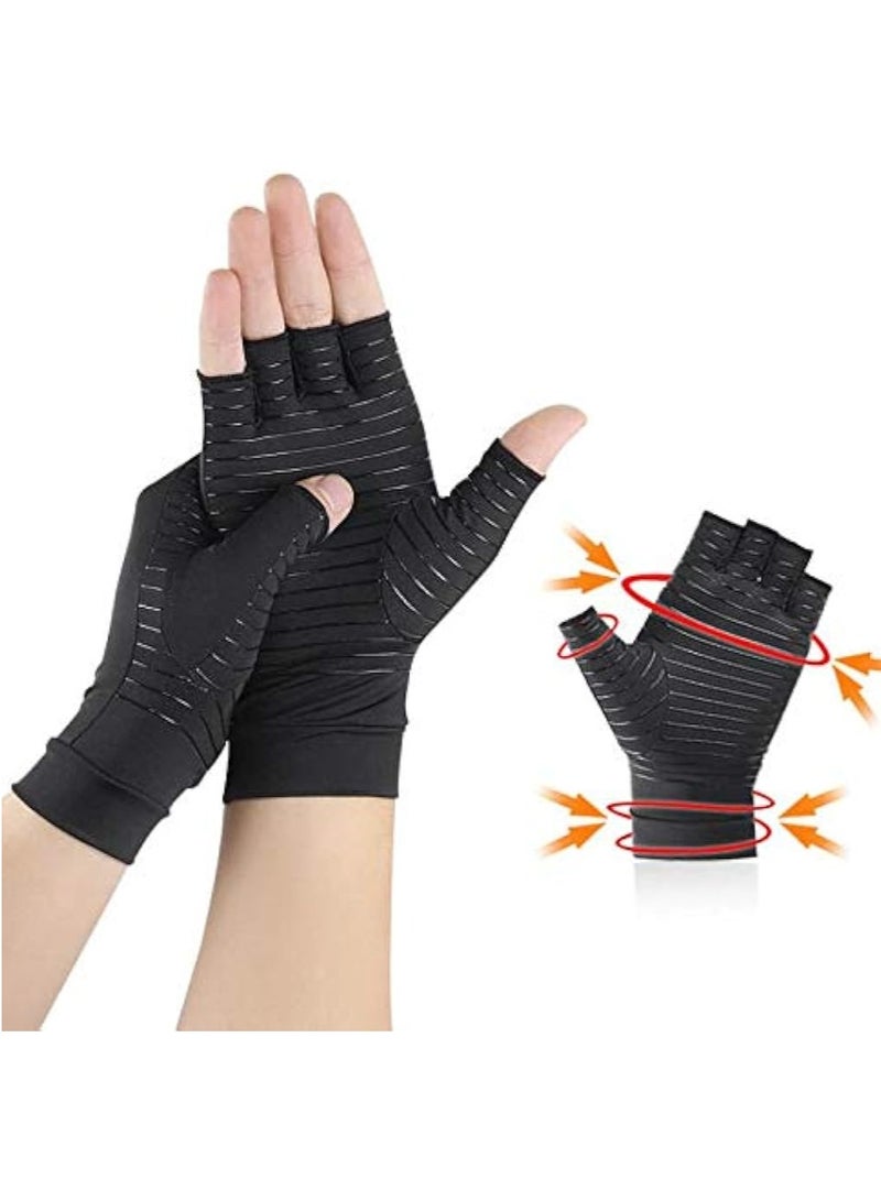 ComfyBrace Arthritis Gloves Gentle Compression, Copper Infused, Unisex Medium, 1 Pair Compression Gloves - Image 2