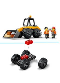 LEGO LEGO Yellow Construction Wheel Loader Toy - Vehicle Building Set 60450  - Image 3