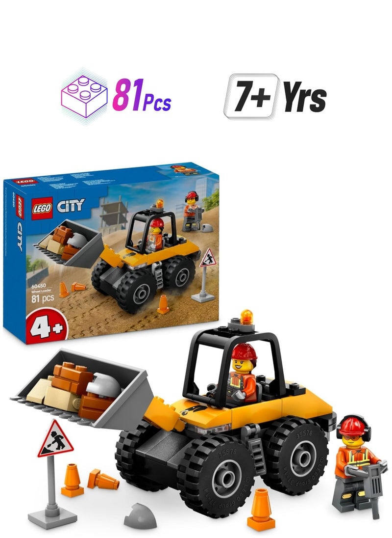 LEGO LEGO Yellow Construction Wheel Loader Toy - Vehicle Building Set 60450  - Image 1
