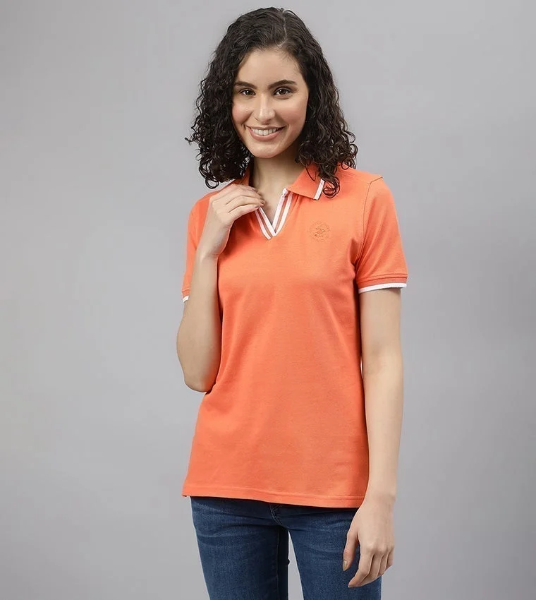 Beverly Hills Polo Club Plain Collared Short Sleeves Polo T-Shirt