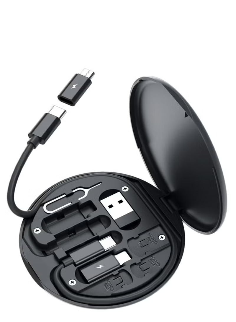ال ار محول USB إلى USB-C، مجموعة محول كابل شحن USB C تحتوي على محولات OTG متعددة لكابل USB Type C/USB A/USB C Male/Micro USB/Lighting، ومجهز بمستخرج SIM/فتحة SIM/حامل هاتف - Image 1