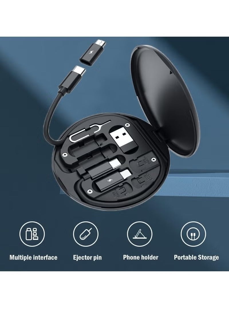 ال ار محول USB إلى USB-C، مجموعة محول كابل شحن USB C تحتوي على محولات OTG متعددة لكابل USB Type C/USB A/USB C Male/Micro USB/Lighting، ومجهز بمستخرج SIM/فتحة SIM/حامل هاتف - Image 2