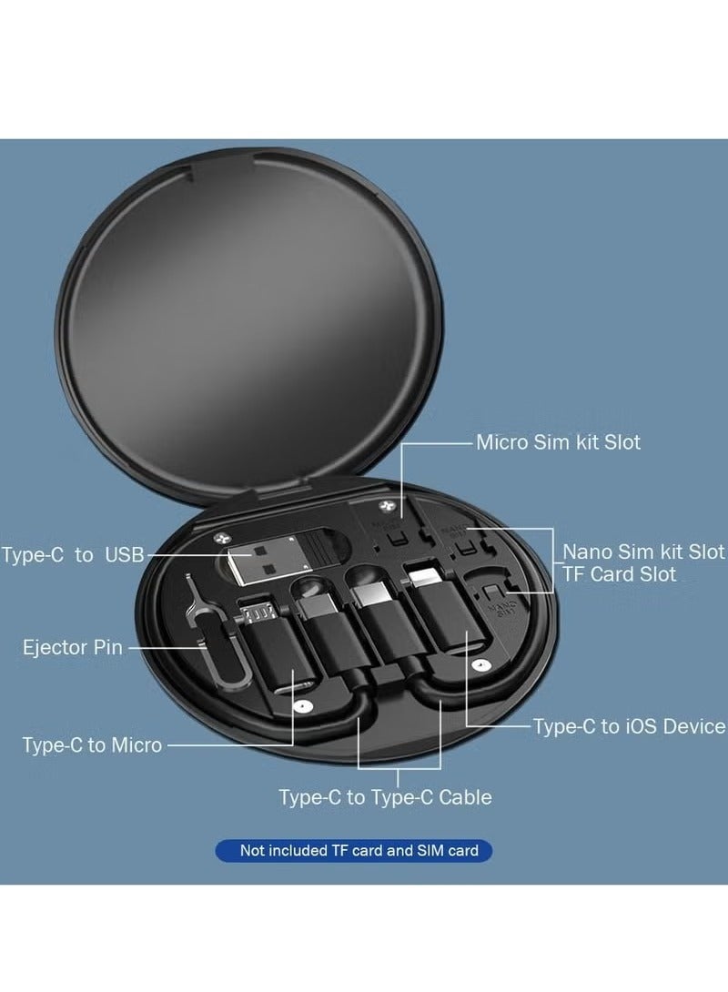 ال ار محول USB إلى USB-C، مجموعة محول كابل شحن USB C تحتوي على محولات OTG متعددة لكابل USB Type C/USB A/USB C Male/Micro USB/Lighting، ومجهز بمستخرج SIM/فتحة SIM/حامل هاتف - Image 3
