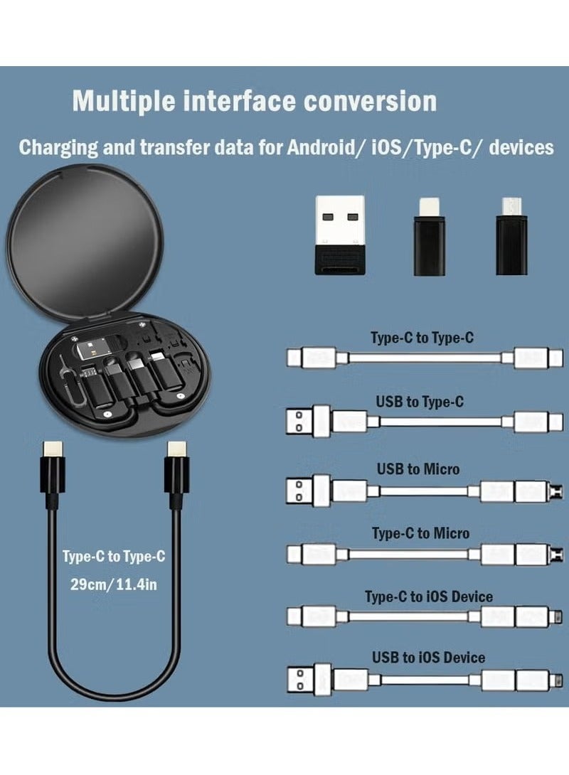 ال ار محول USB إلى USB-C، مجموعة محول كابل شحن USB C تحتوي على محولات OTG متعددة لكابل USB Type C/USB A/USB C Male/Micro USB/Lighting، ومجهز بمستخرج SIM/فتحة SIM/حامل هاتف - Image 4
