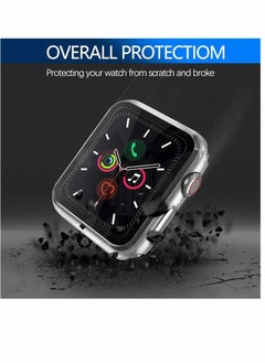 KASTWAVE Screen Protector Fit for Apple Watch SE Series6/ 5/4 44mm, KASTWAVE Clear Case with Tempered Glass Screen Protector, Full Protection Bubble-Free Cover Fit for iWatch 44mm Series 6/5/ 4/ SE [1 Pack]  - Image 4