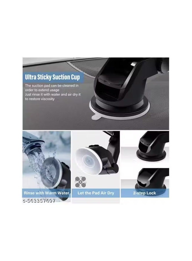 mobile phone holder is mounted on the dashboard with an elegant design stand 360-degree rotation - Image 2