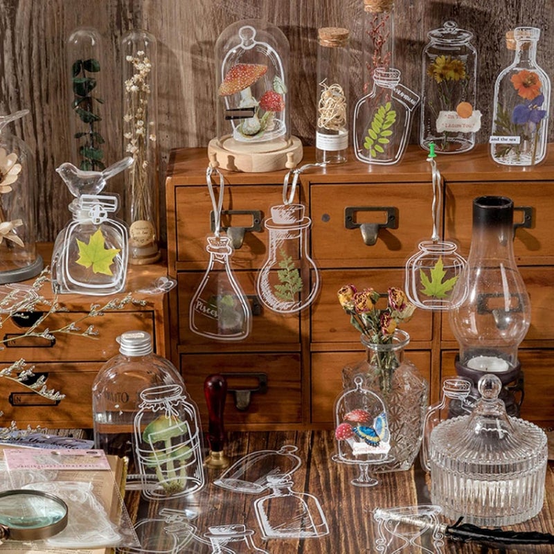 klarako Dried Flower Bookmark Bottle,Transparent Dried Flower Bookmarks,DIY Dried Flower Bookmark,Handmade Natural Dried Flower Bookmark,Fit Female Girl Adult Child Graduation (30PCS B) - Image 2