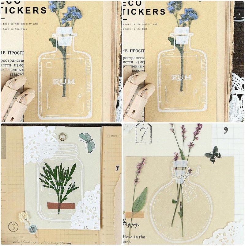 klarako Dried Flower Bookmark Bottle,Transparent Dried Flower Bookmarks,DIY Dried Flower Bookmark,Handmade Natural Dried Flower Bookmark,Fit Female Girl Adult Child Graduation (30PCS B) - Image 4