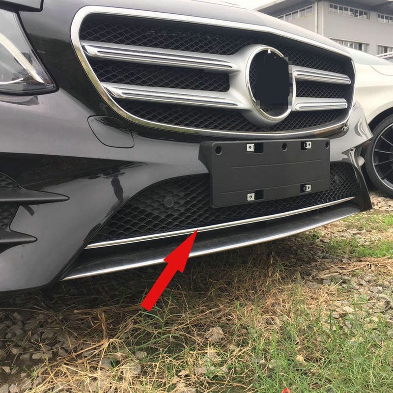 مناسب لمرسيدس بنز E-Class الجديدة W213 E300 سيدان سبورت 2017 2018 2019 2020 غطاء شبكة أمامية سفلية كروم