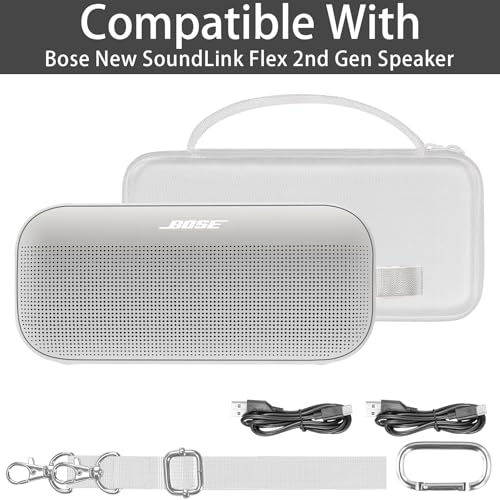 co2CREA Hard Travel Case Replacement for Bose New SoundLink Flex 2nd Gen/Bose SoundLink Flex Bluetooth Portable Speaker (Fog Grey Case) - Image 2