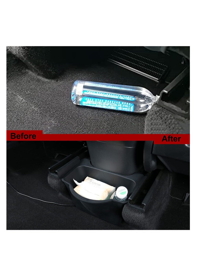 SYOSI Rear Center Control Organizer Storage Box for Tesla Model Y, 2nd Row Trash Can Bin Garbage Container Silicone Accessories 2022 2021 2020 - Image 2