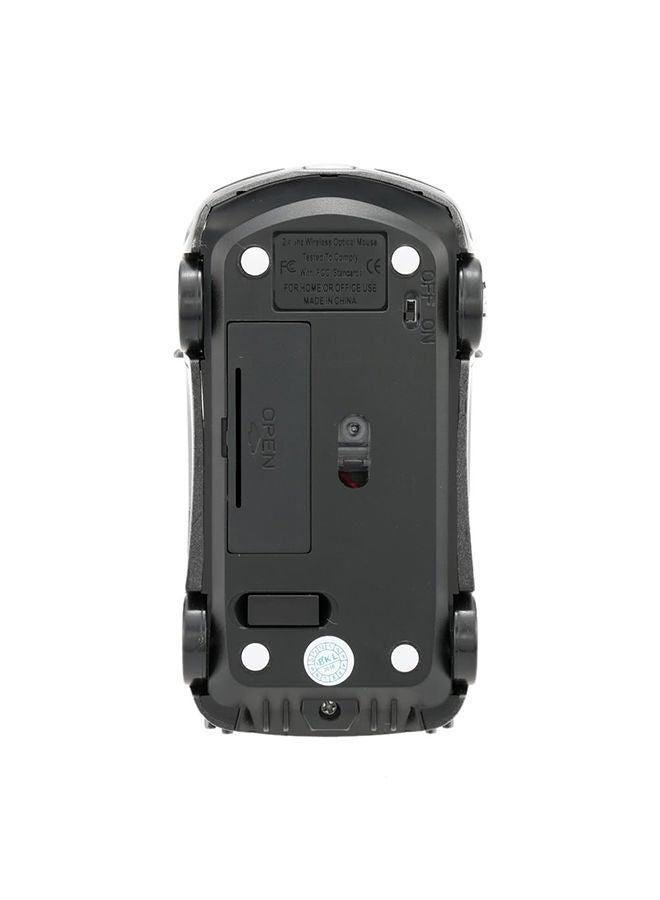 نيبمينينت ماوس USB ضوئي لاسلكي على شكل سيارة سباق رمادي/أسود - Image 5