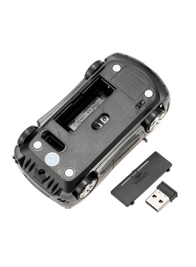 نيبمينينت ماوس USB ضوئي لاسلكي على شكل سيارة سباق رمادي/أسود - Image 4