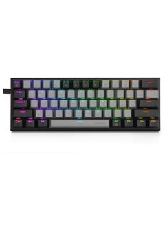 E-YOOSO Z-11 60% Wired Mechanical Keyboard, Gaming Keyboard Backlit Mini Keyboard,Small Compact 61 Keys Wired Keyboard For Desktop Laptop (Black Gray Red Switch)  - Image 2