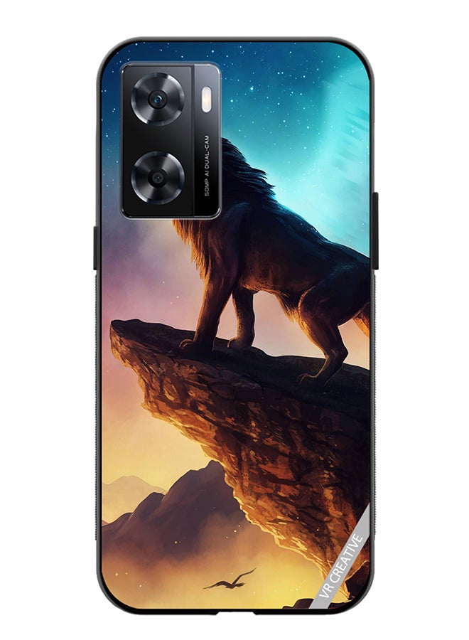 VR CREATIVE Protective Case Cover For Oppo A57/A77s Lion King Design Multicolour - Image 1