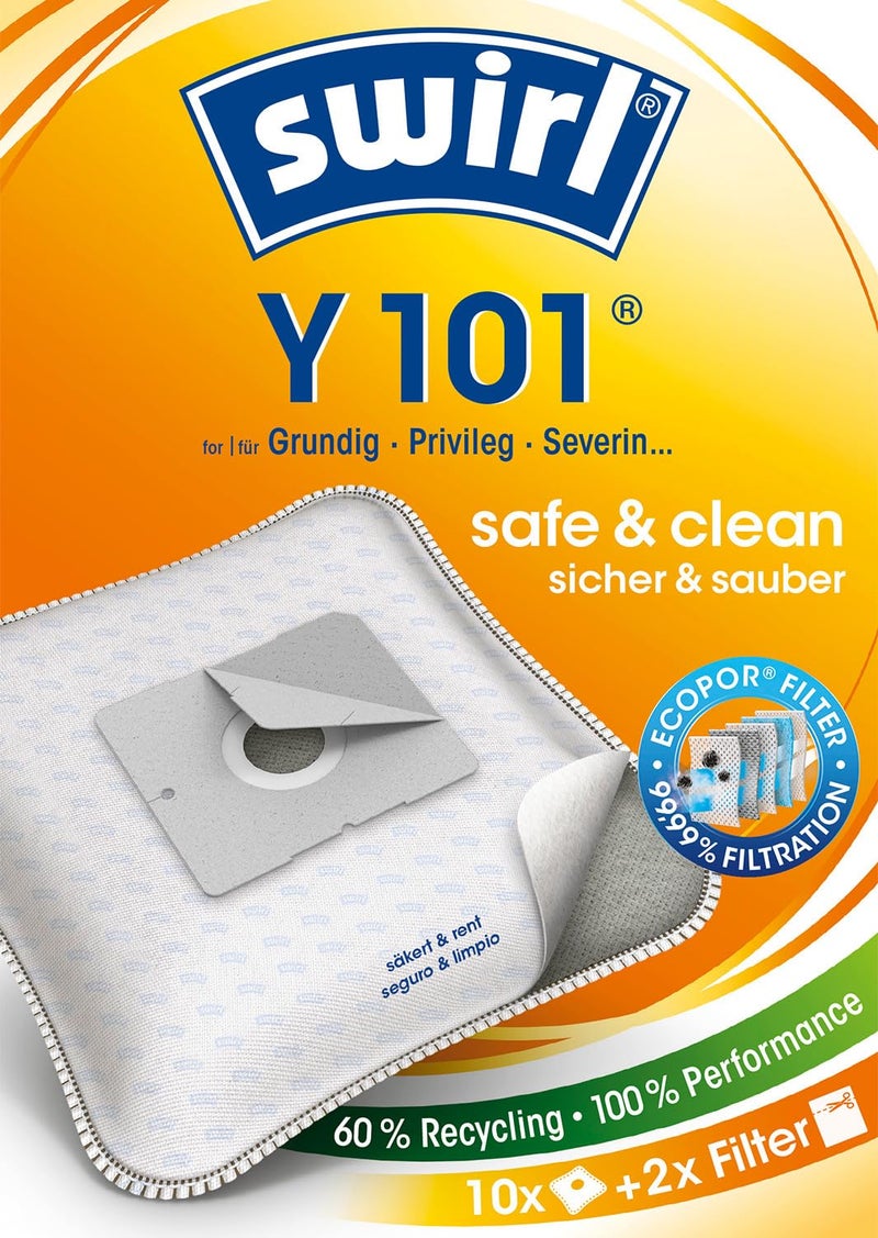 Y 101 EcoPor Vacuum Cleaner Bags Pack of 10