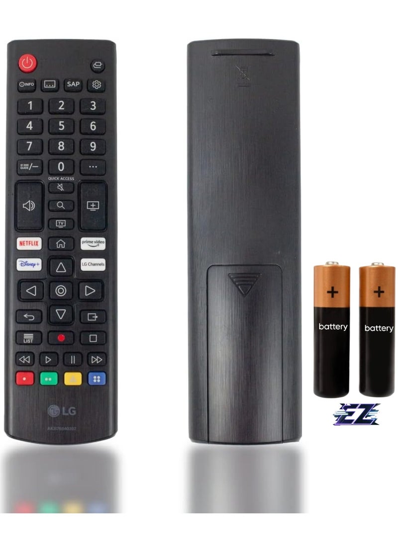 ELTRAZONE Replacement Remote Control AKB76040302 for LG Smart TV Compatible with 50UN7000PUC, 50UP75006LF, 55UP7000PUA, 65UP7000PUA, 70UM6970PUA, 75UM6970PUB with battery - Image 1